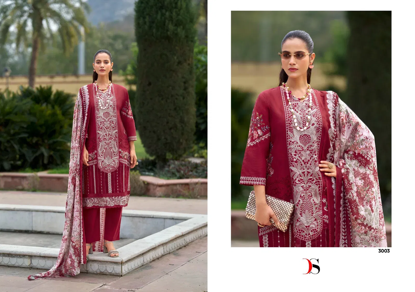 Latest Deepsy Maria B Luxe Vol 3 Chiffon Dupatta Cotton Pakistani Salwar Kameez Wholesale 2026