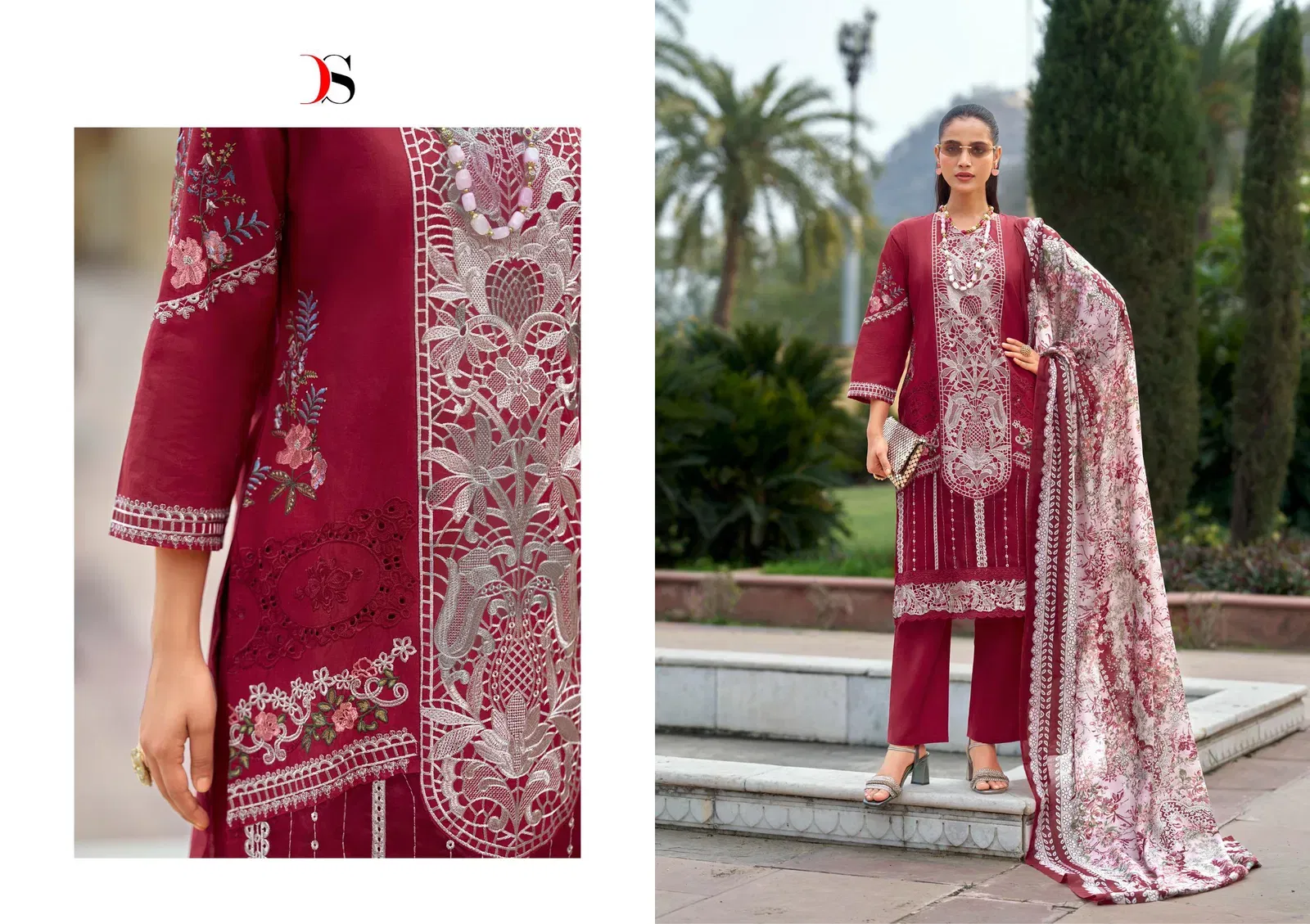 Latest Deepsy Maria B Luxe Vol 3 Chiffon Dupatta Cotton Pakistani Salwar Kameez Wholesale 2026