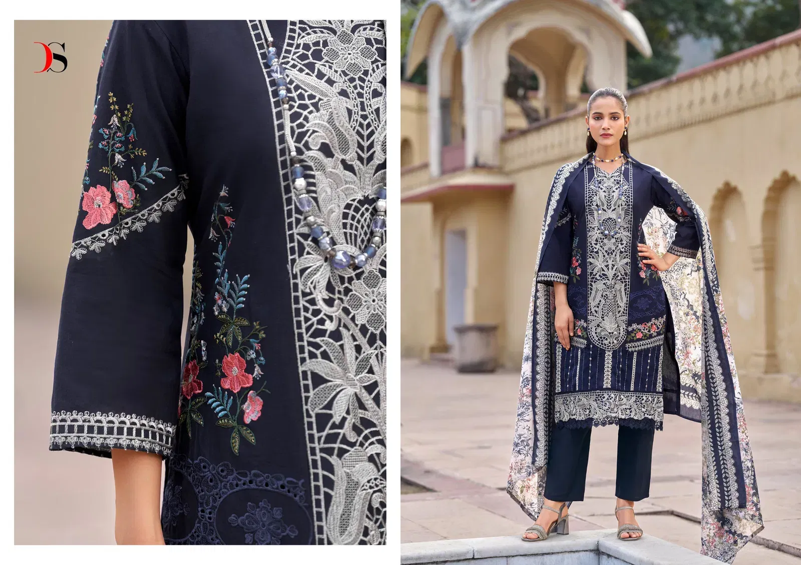 Latest Deepsy Maria B Luxe Vol 3 Chiffon Dupatta Cotton Pakistani Salwar Kameez Wholesale 2026