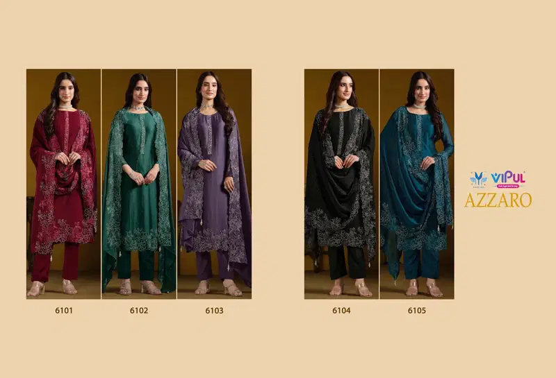 Beautiful Vipul Azzaro Georgette Embroidery Salwar Kameez Collection Wholesale 2026