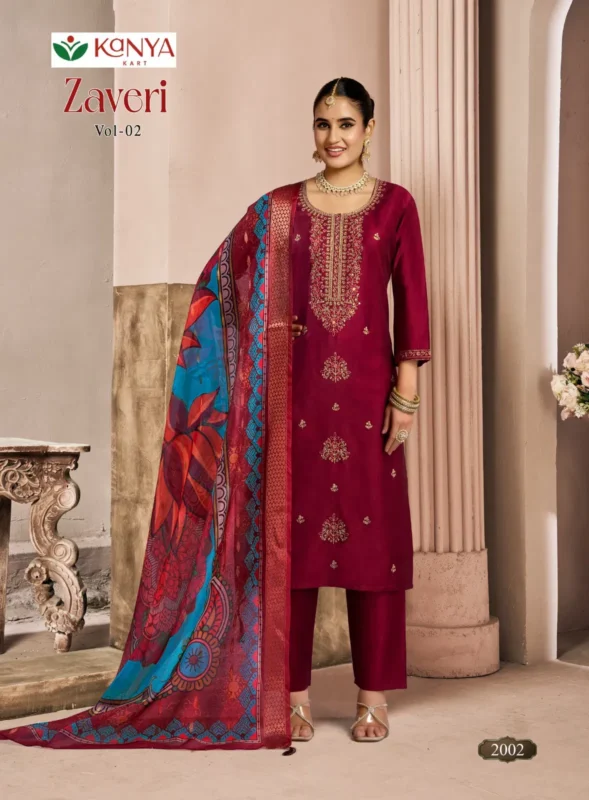 Stylish Kanya Zaveri Vol 2 Gadwal Embroidery Kurti Set Collection Wholesale 2026