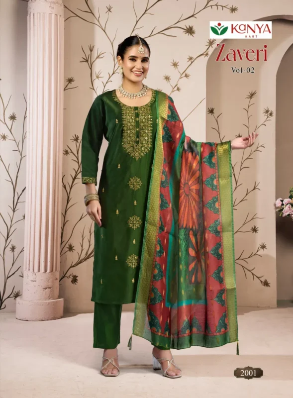 Stylish Kanya Zaveri Vol 2 Gadwal Embroidery Kurti Set Collection Wholesale 2026