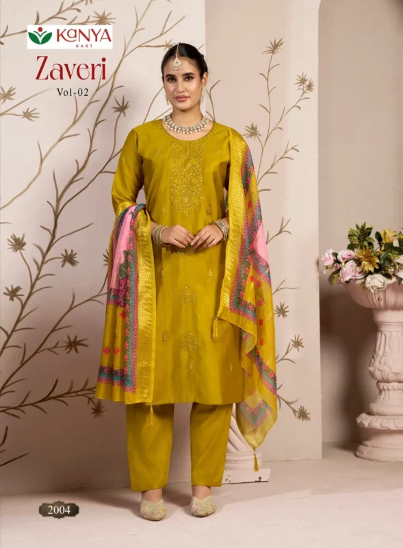 Stylish Kanya Zaveri Vol 2 Gadwal Embroidery Kurti Set Collection Wholesale 2026