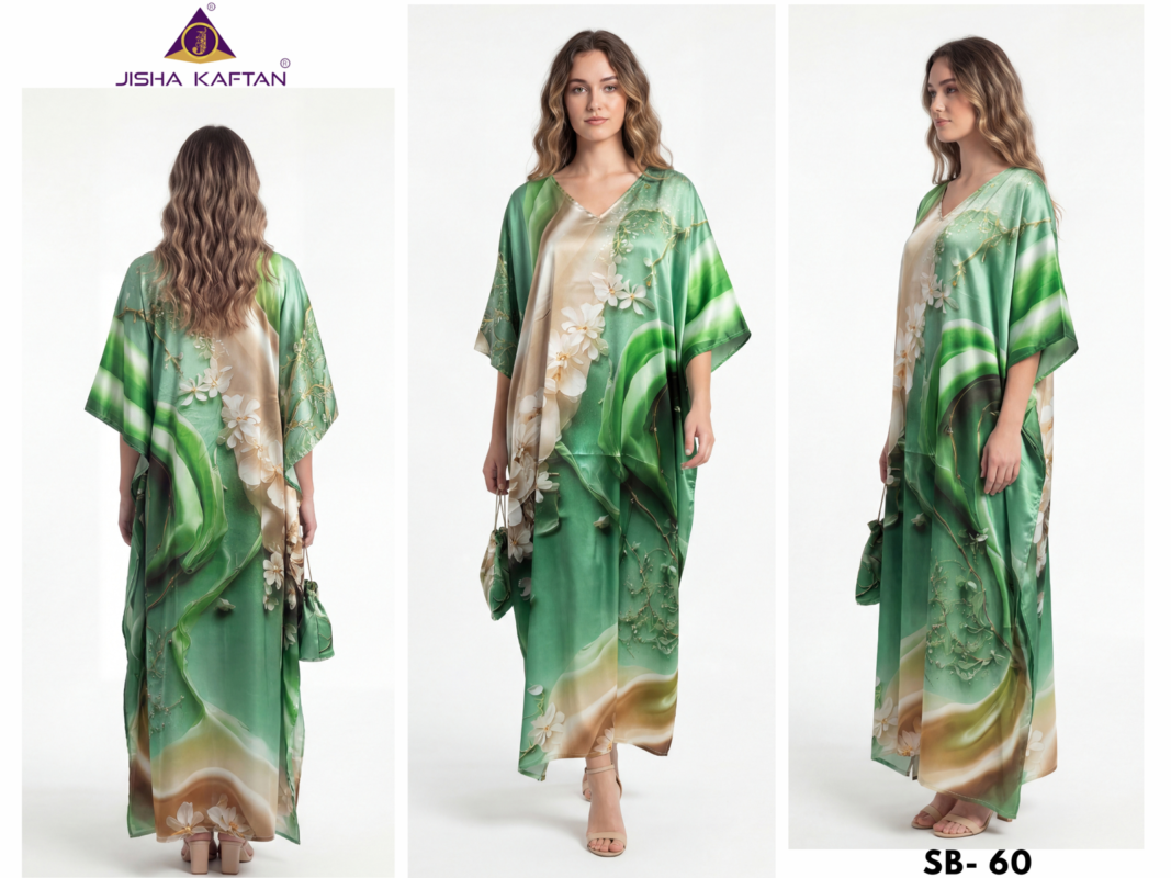 Stylish Jisha Kaftan Satin Breeze Vol 8 Digital Printed Japan Satin Kaftan Collection Wholesale 2026