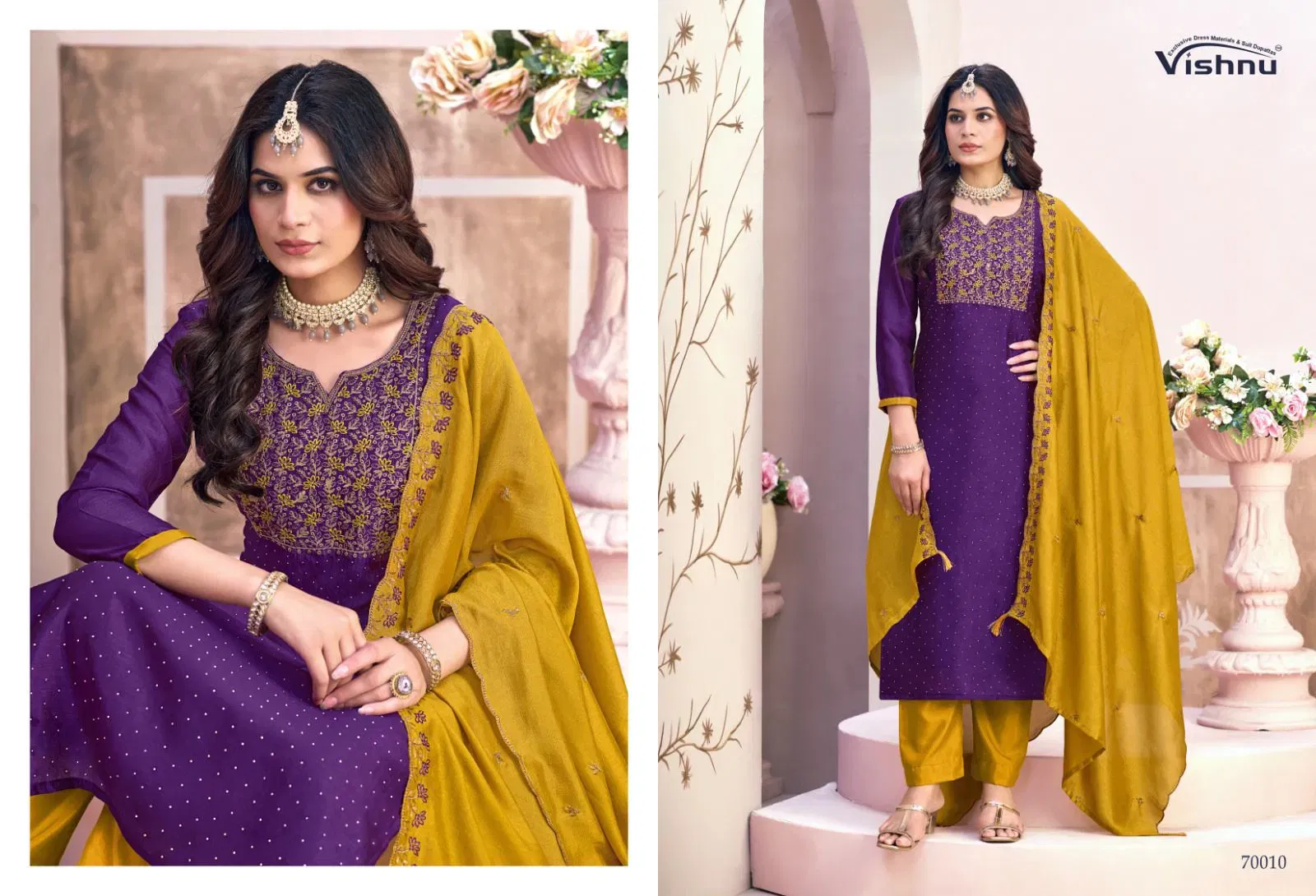 Buy Vishnu Naaira Vol 6 Vichitra Blooming With Work Dress Material Wholesale 2026