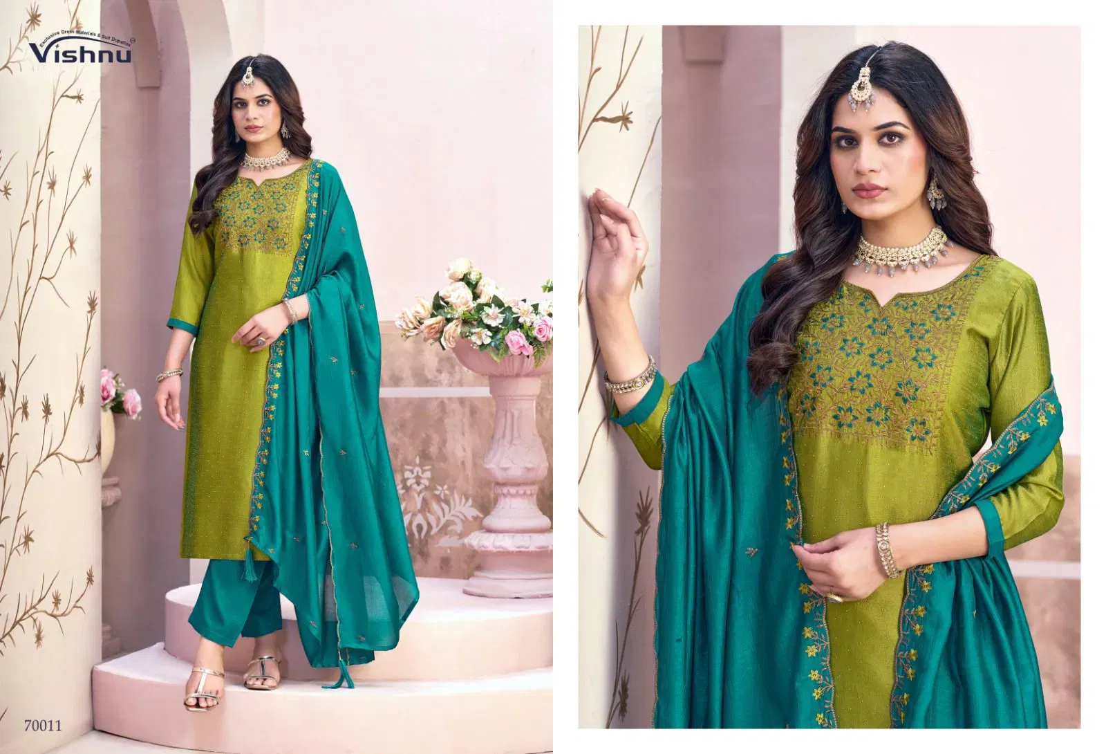 Buy Vishnu Naaira Vol 6 Vichitra Blooming With Work Dress Material Wholesale 2026