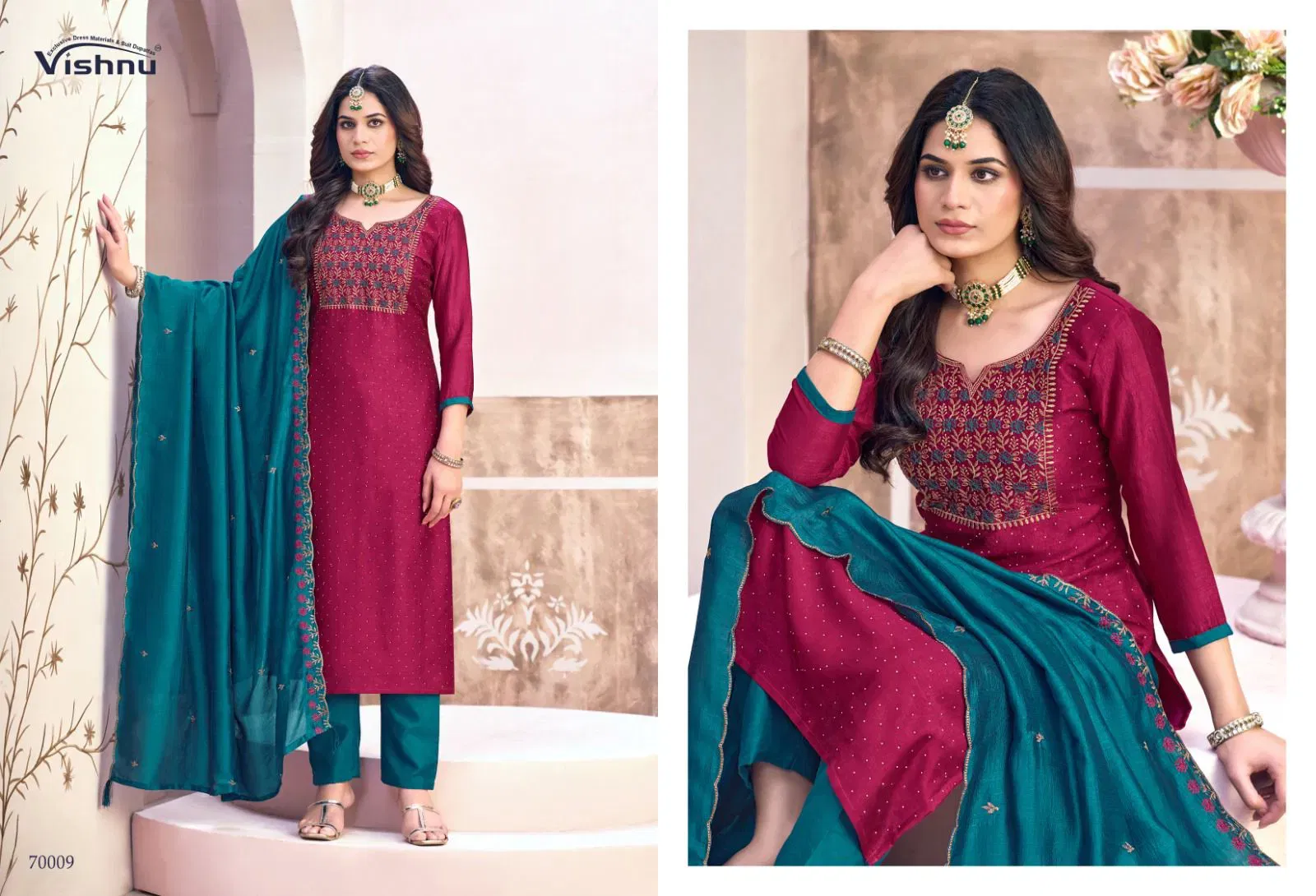 Buy Vishnu Naaira Vol 6 Vichitra Blooming With Work Dress Material Wholesale 2026