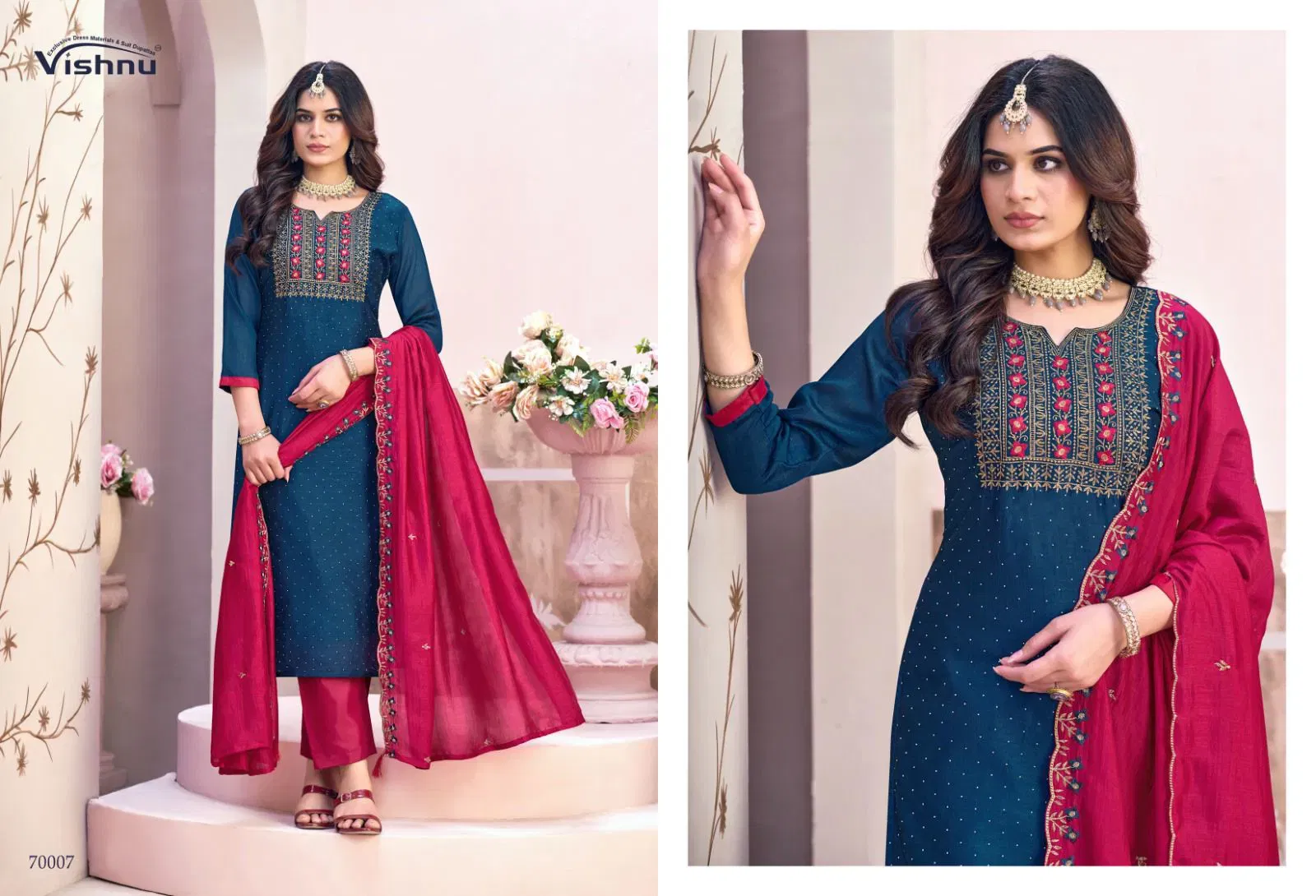 Buy Vishnu Naaira Vol 6 Vichitra Blooming With Work Dress Material Wholesale 2026