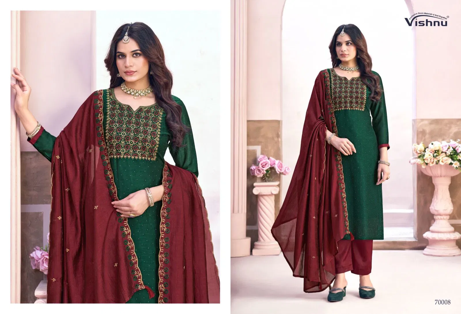 Buy Vishnu Naaira Vol 6 Vichitra Blooming With Work Dress Material Wholesale 2026