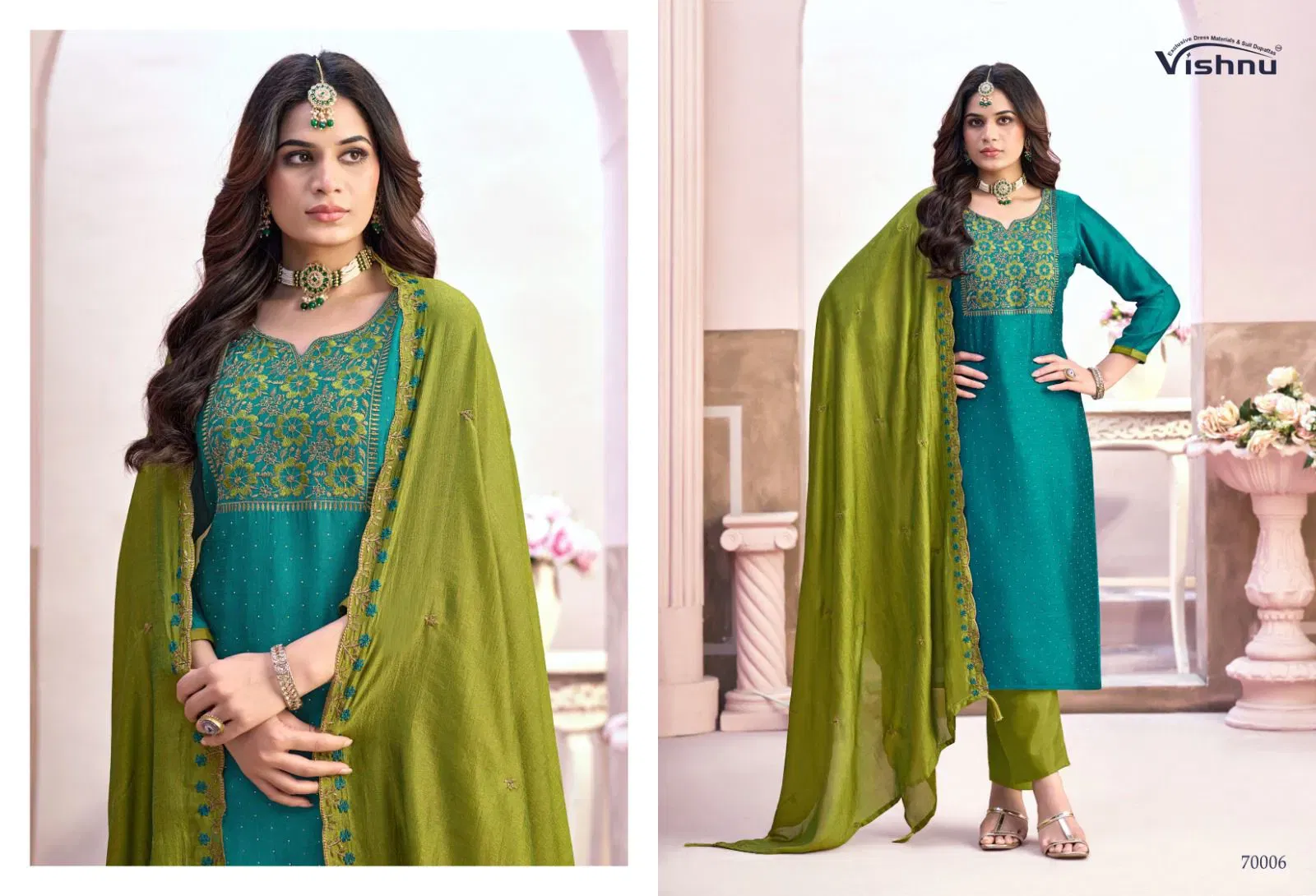 Buy Vishnu Naaira Vol 6 Vichitra Blooming With Work Dress Material Wholesale 2026