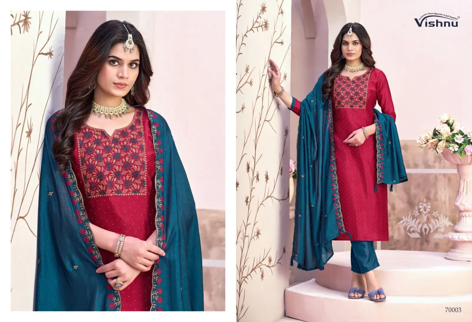 Buy Vishnu Naaira Vol 6 Vichitra Blooming With Work Dress Material Wholesale 2026