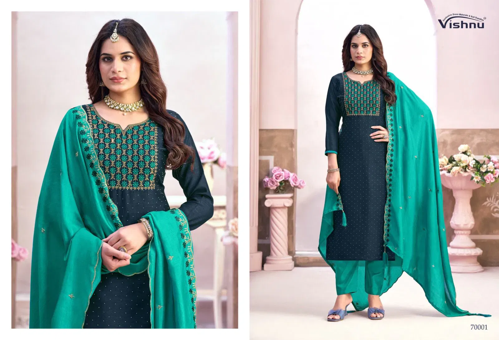 Buy Vishnu Naaira Vol 6 Vichitra Blooming With Work Dress Material Wholesale 2026
