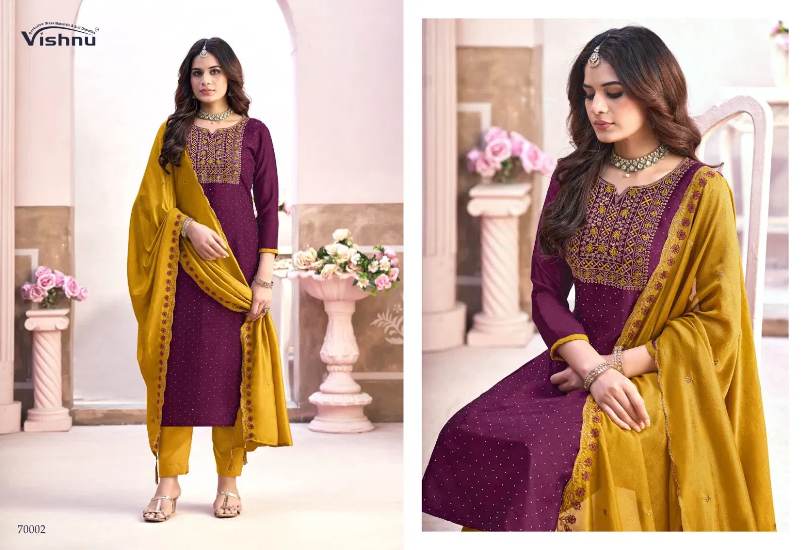 Buy Vishnu Naaira Vol 6 Vichitra Blooming With Work Dress Material Wholesale 2026