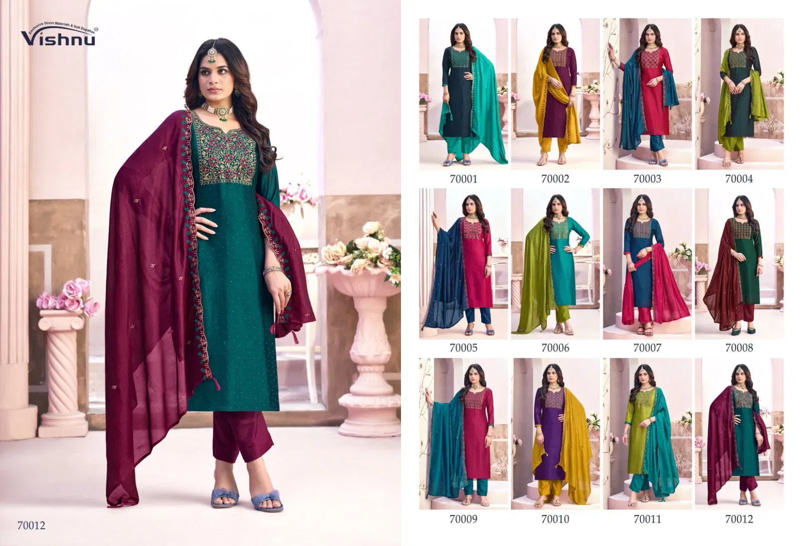 Buy Vishnu Naaira Vol 6 Vichitra Blooming With Work Dress Material Wholesale 2026