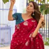 Lt Kontina Satin Silk With Embroidery Work Fancy Saree Collection Wholesale