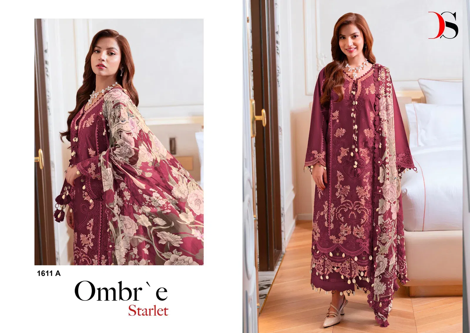Stylish Deepsy Ombre Starlet 1611 Chiffon Dupatta Cotton Pakistani Salwar Kameez Wholesale 2026