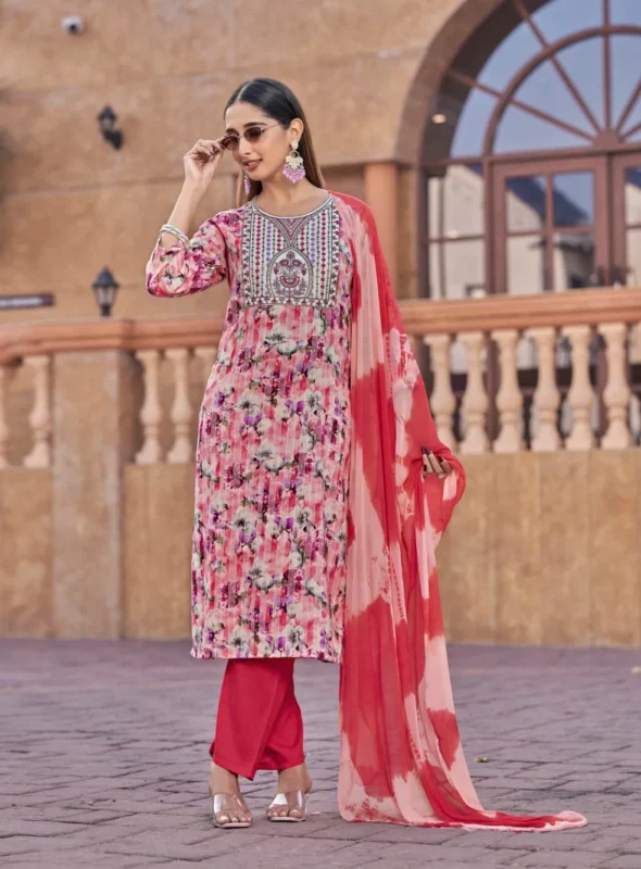 Launching Mystic 9 Rubina Vol 1 Rayon Dull Patta Kurti Bottom With Dupatta Wholesale 2026