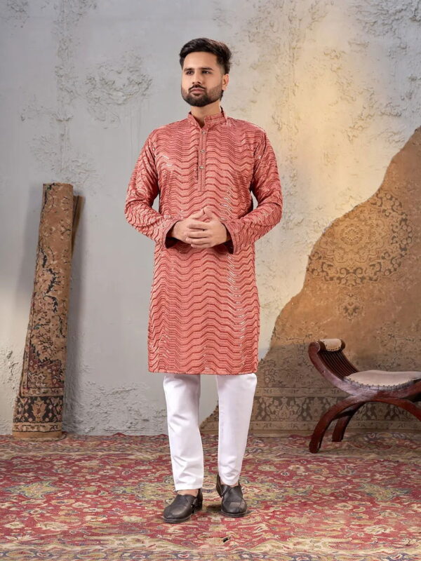 Launching Shee Star 9 Georgette Chiffli Work Mens Kurta Wholesale 2026