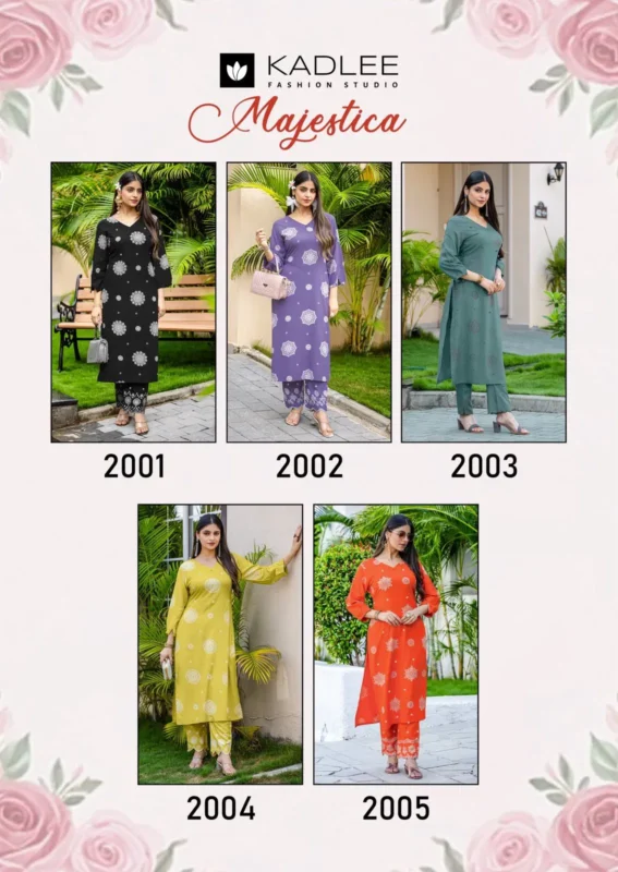 Stylish Kadlee Majestica Rayon Print Casual Wear Kurti And Pant Collection Wholesale 2026