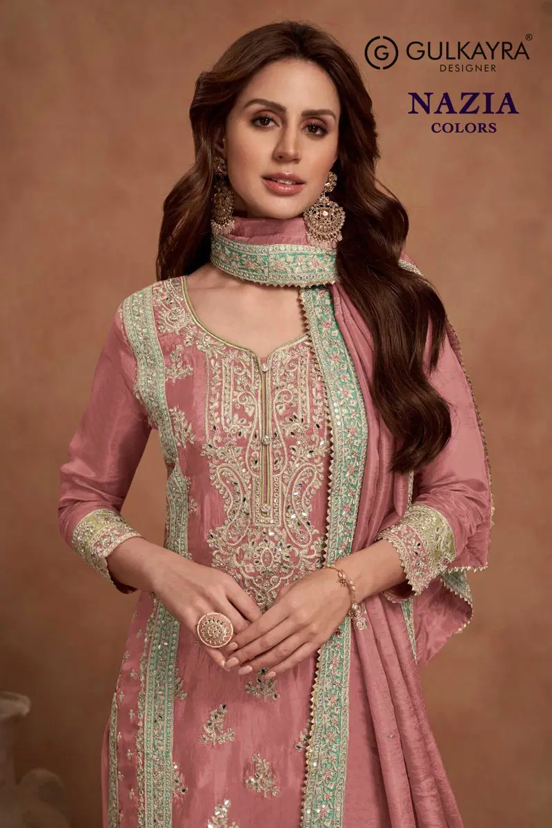 Gulkayra Nazia Colour Simar Silk With Embroidery Work Salwar Kameez Wholesale