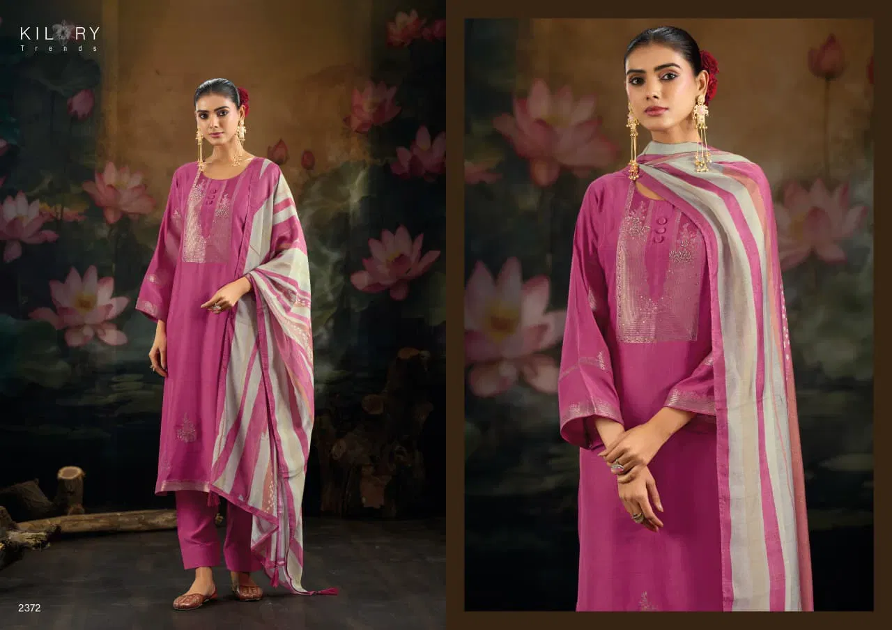 Launching Kilory Reem Muslin Jacquard Silk With Handwork Salwar Kameez Wholesale 2026