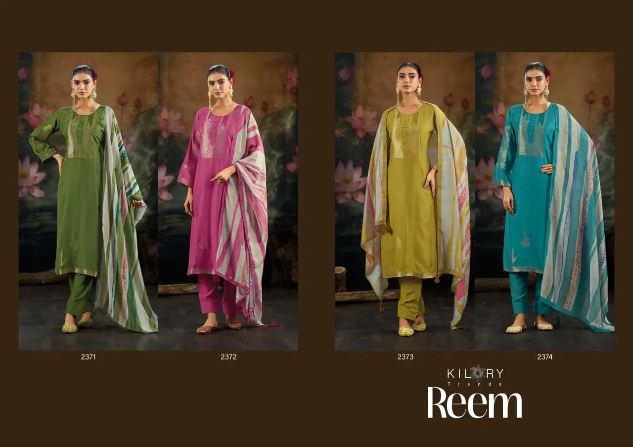 Launching Kilory Reem Muslin Jacquard Silk With Handwork Salwar Kameez Wholesale 2026