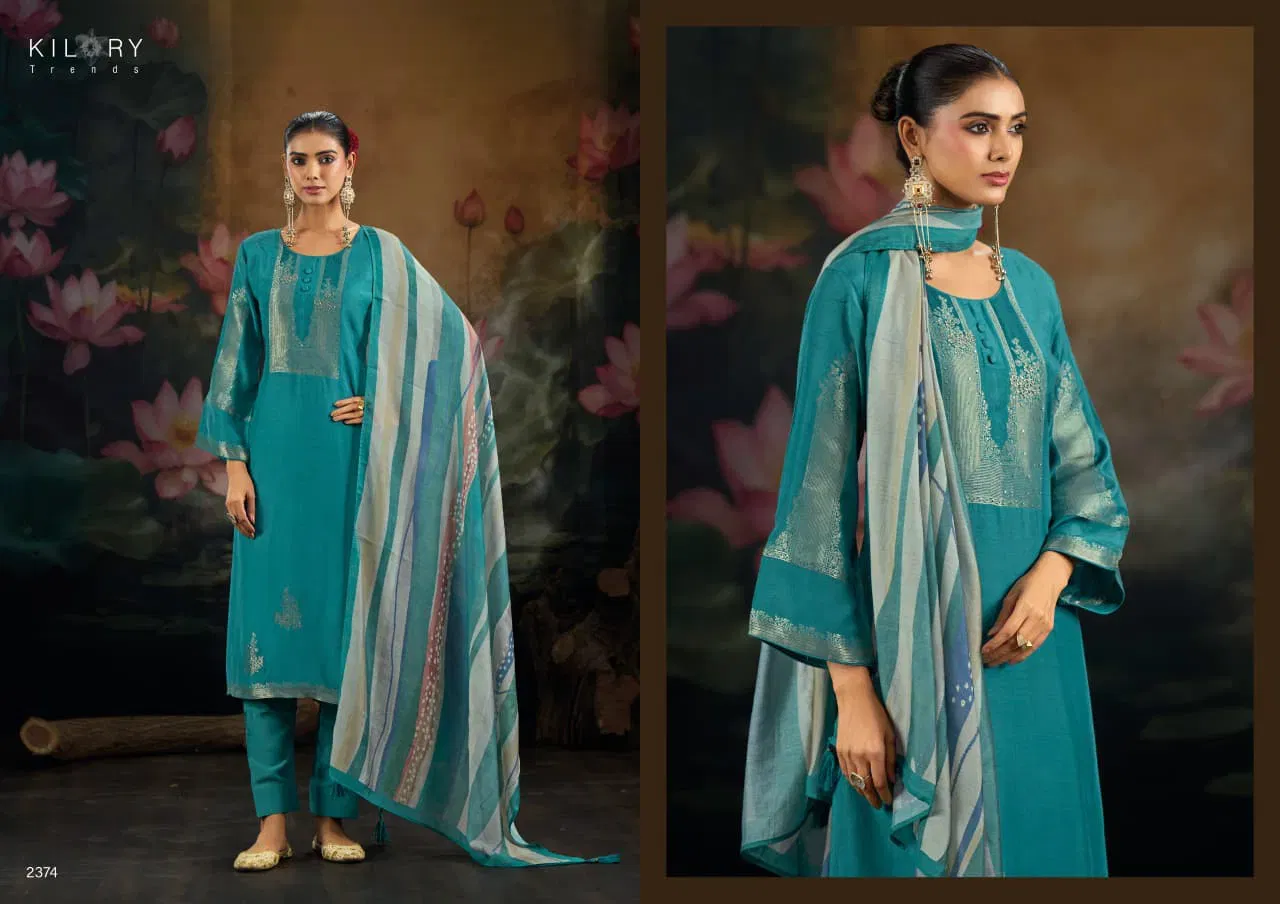 Launching Kilory Reem Muslin Jacquard Silk With Handwork Salwar Kameez Wholesale 2026
