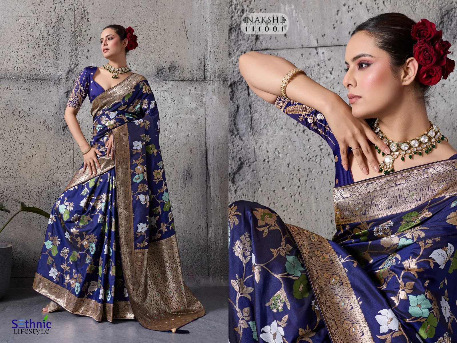 Beautiful Sethnic Nakshi Banarasi Silk Sequence Work Saree Collection Wholesale 2026