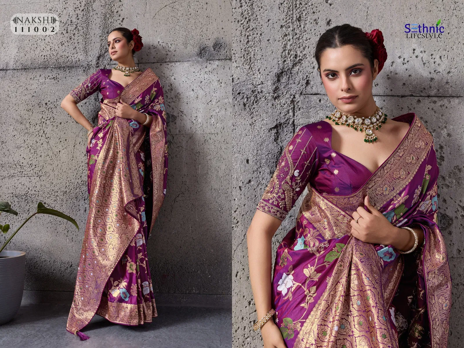 Beautiful Sethnic Nakshi Banarasi Silk Sequence Work Saree Collection Wholesale 2026