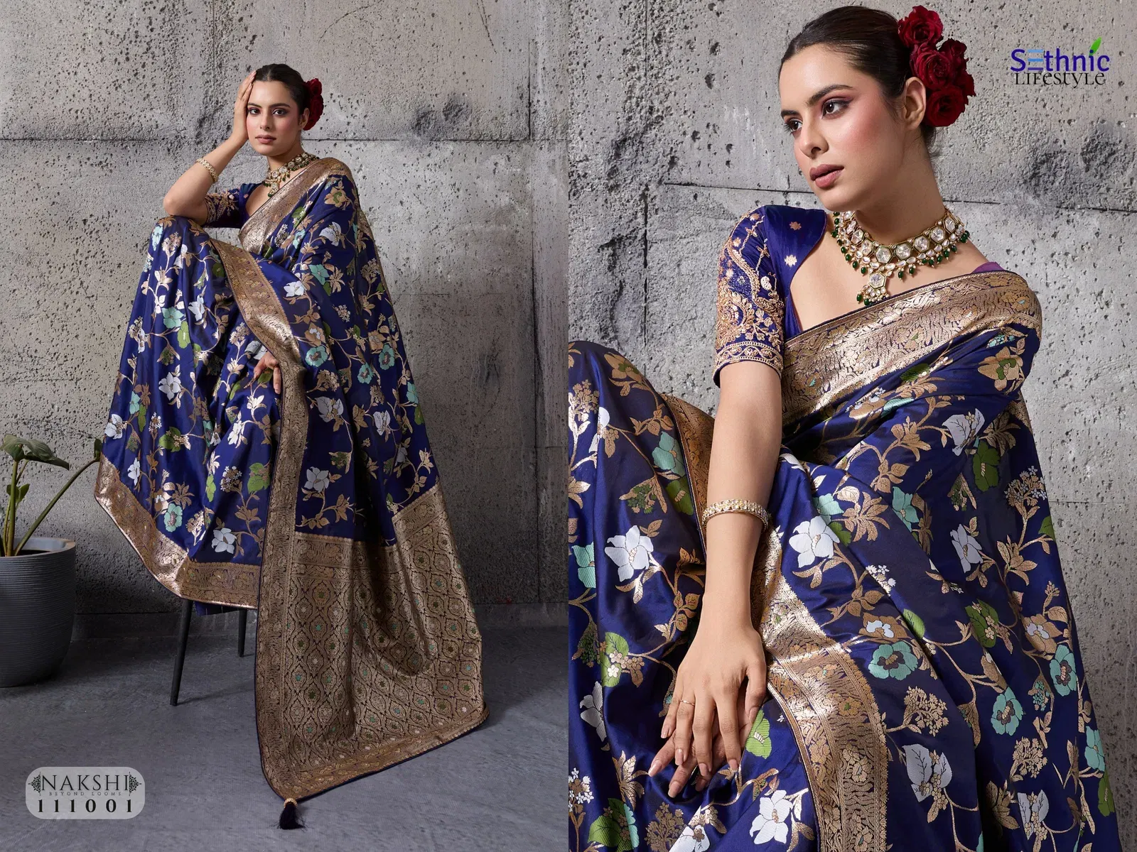 Beautiful Sethnic Nakshi Banarasi Silk Sequence Work Saree Collection Wholesale 2026