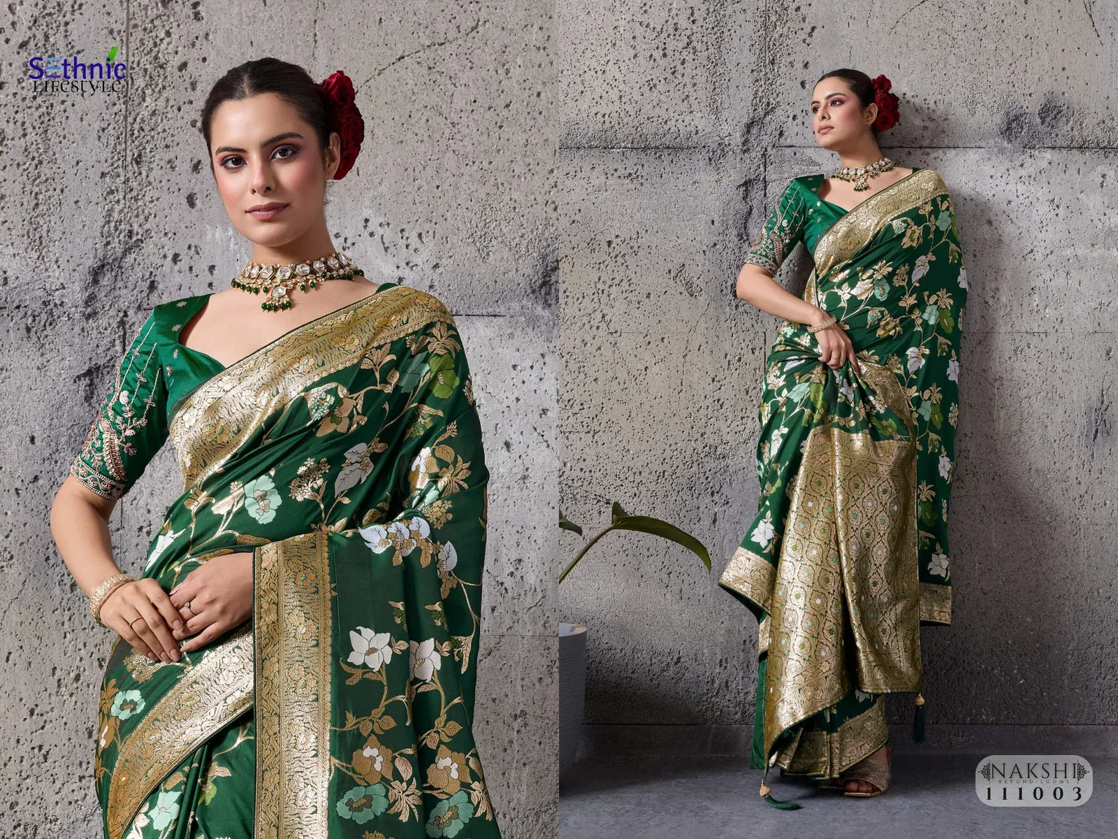 Beautiful Sethnic Nakshi Banarasi Silk Sequence Work Saree Collection Wholesale 2026