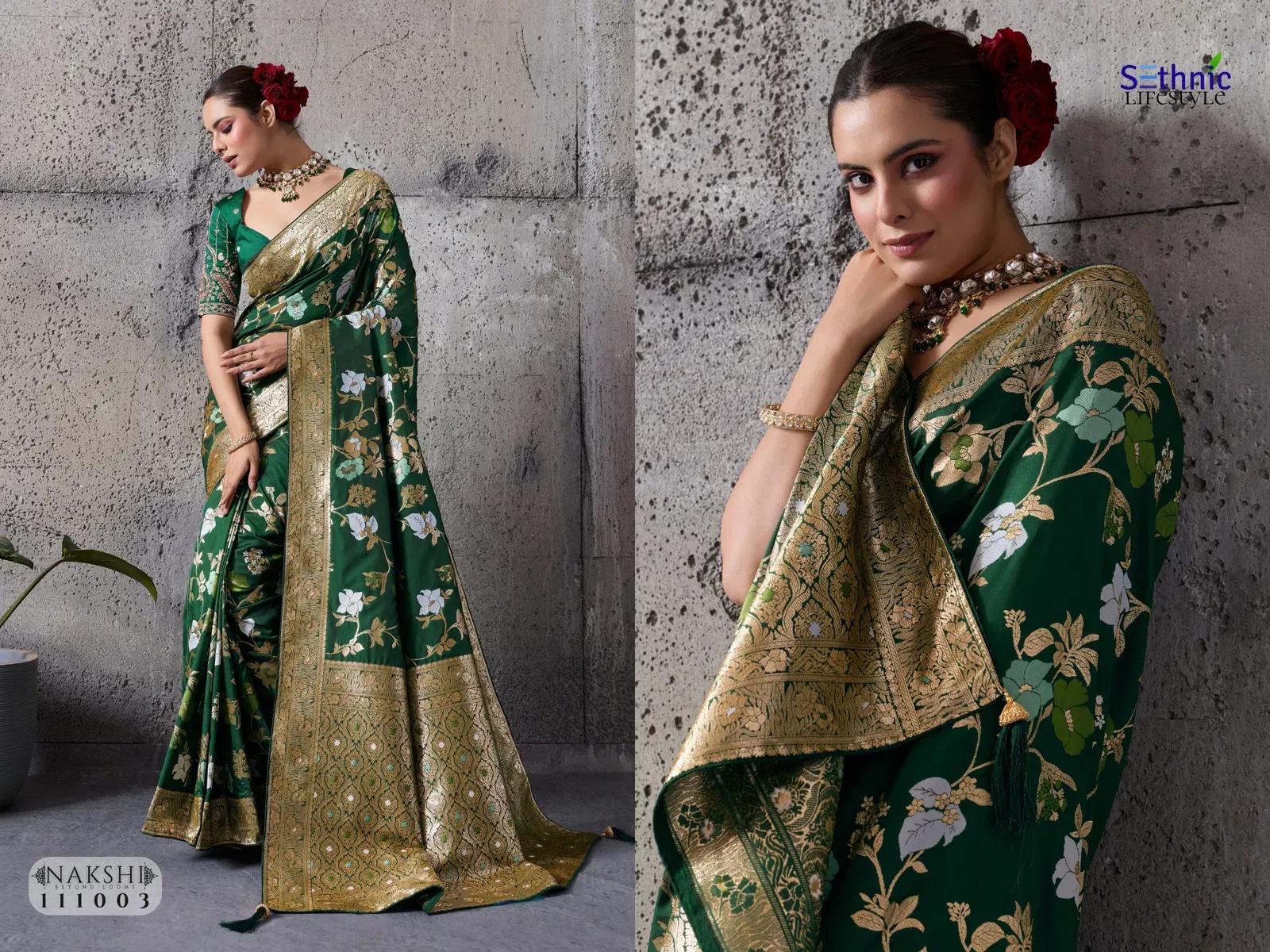Beautiful Sethnic Nakshi Banarasi Silk Sequence Work Saree Collection Wholesale 2026
