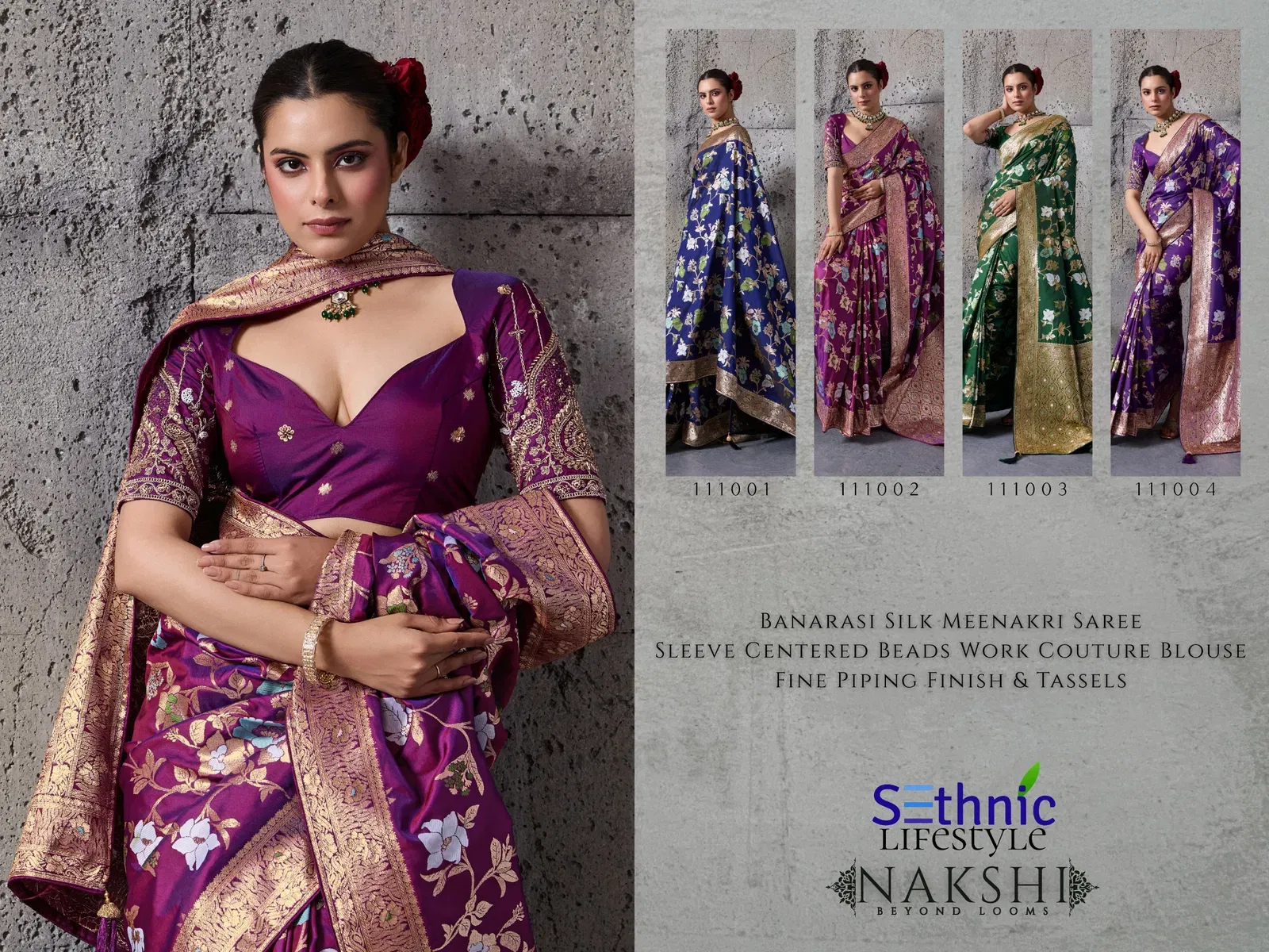 Beautiful Sethnic Nakshi Banarasi Silk Sequence Work Saree Collection Wholesale 2026