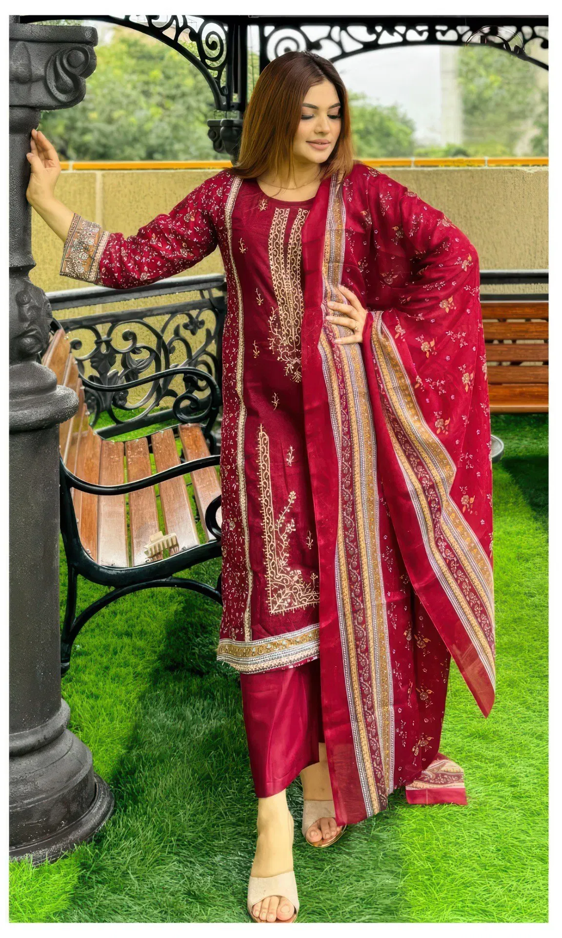 Alzohaib Az 1368 A To C Chiffon Dupatta Cotton Pakistani Salwar Kameez Wholesale