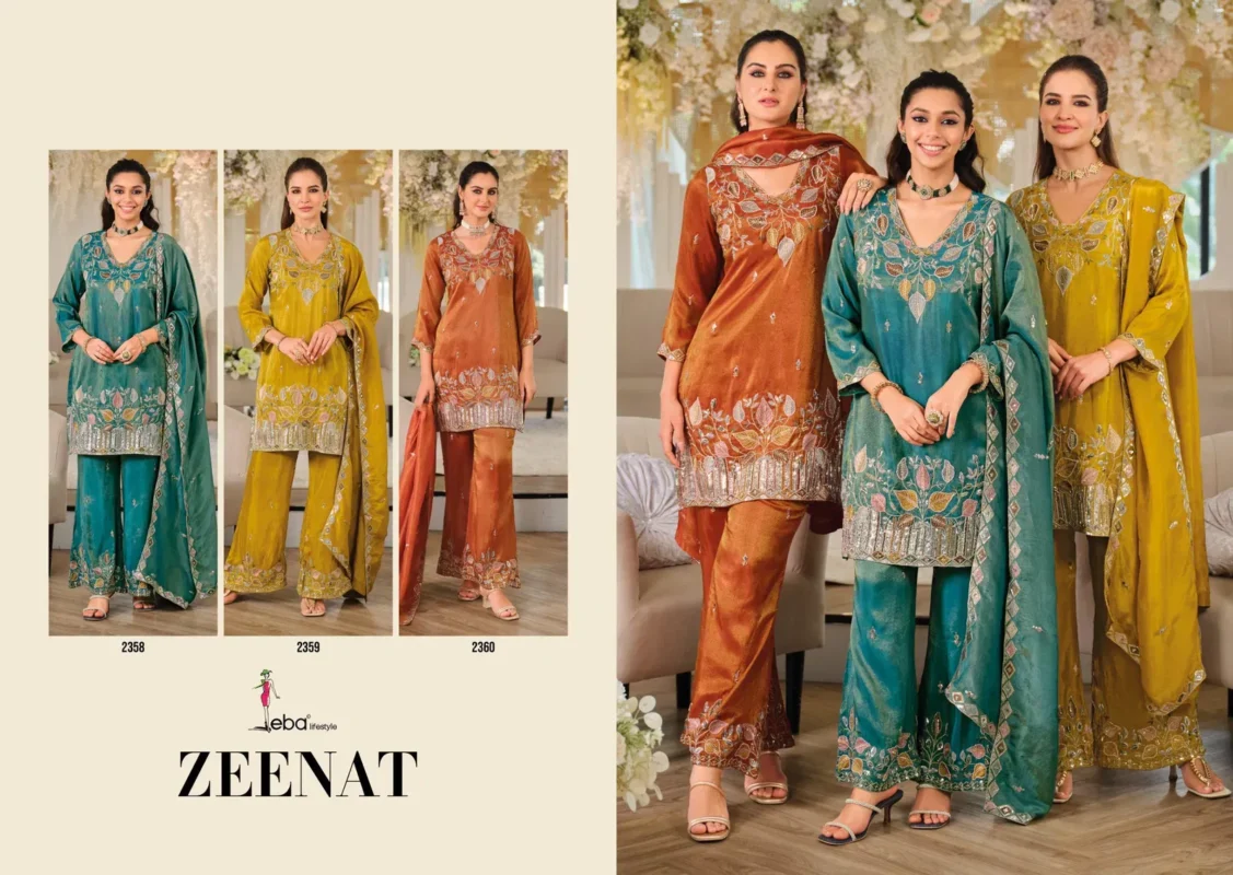 Launching Eba Zeenat Simar With Beats Work Designer Top Bottom And Dupatta Wholesale 2026