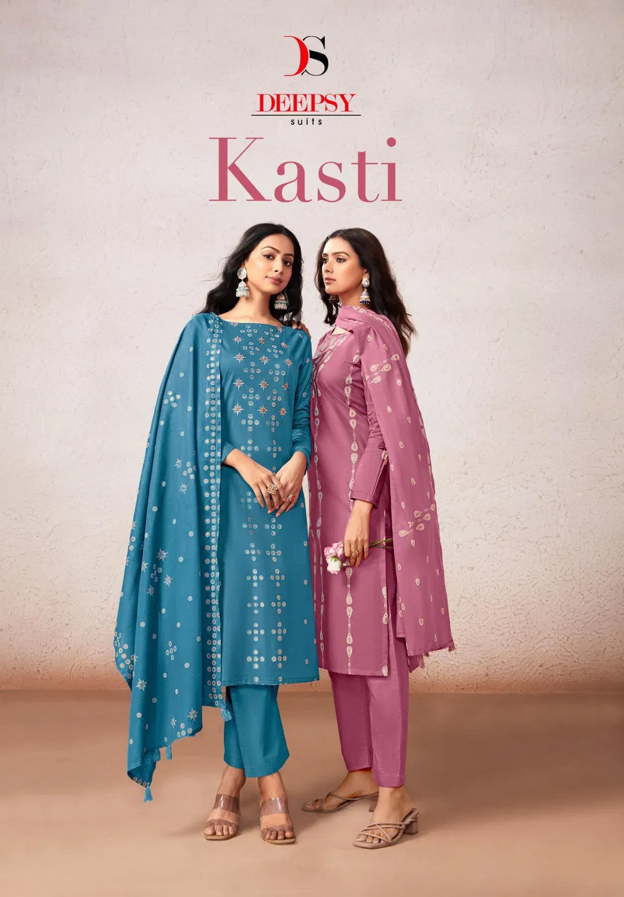 Deepsy Kasti Cotton With Hand Embroidery Work Pakistani Salwar Kameez Wholesale
