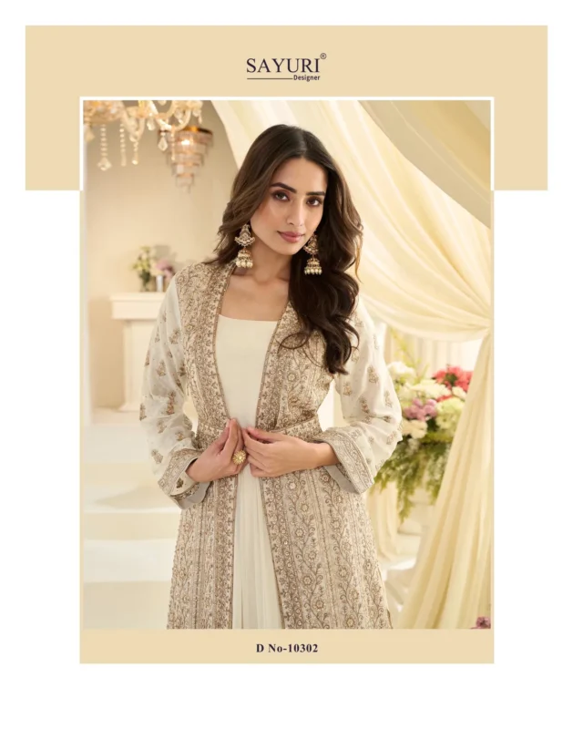 Launching Sayuri Mastani Chinon Silk Embroidered Festival Wear Gown Collection Wholesale 2026