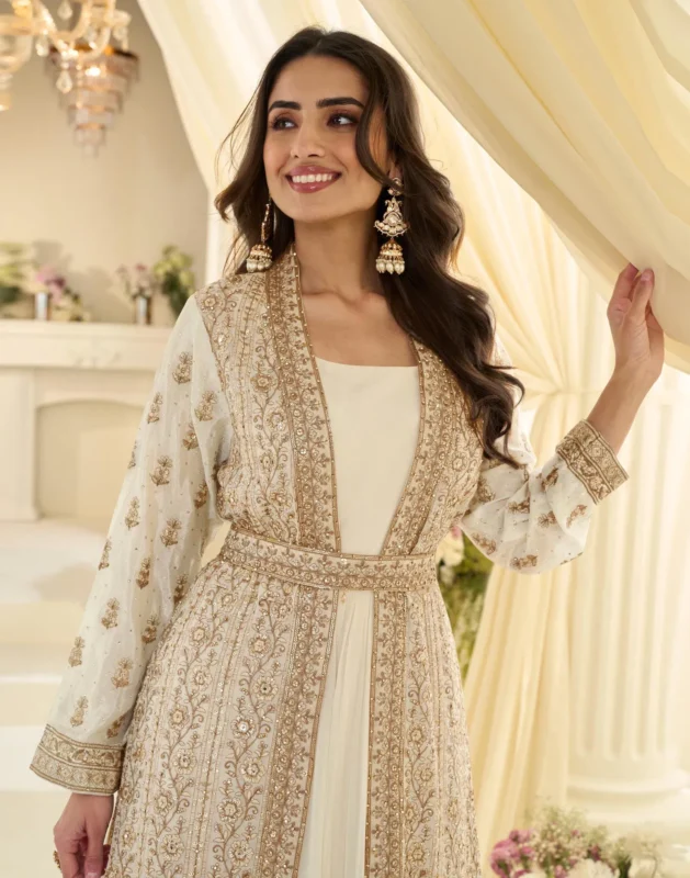 Launching Sayuri Mastani Chinon Silk Embroidered Festival Wear Gown Collection Wholesale 2026