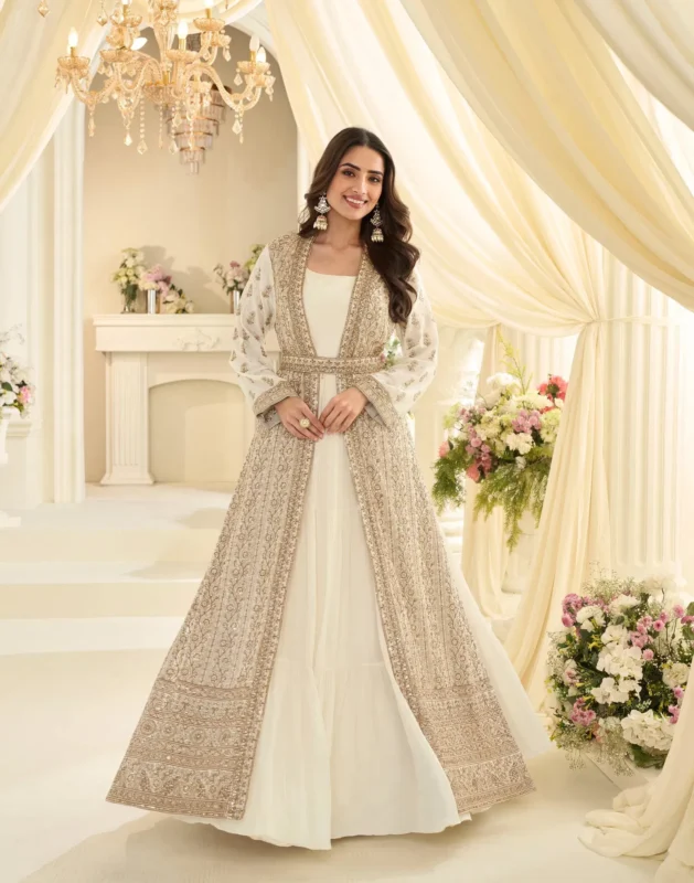 Launching Sayuri Mastani Chinon Silk Embroidered Festival Wear Gown Collection Wholesale 2026