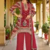 AF 9421 Tale Cut Kurti With wide Pant and Dupatta Collection Wholesale