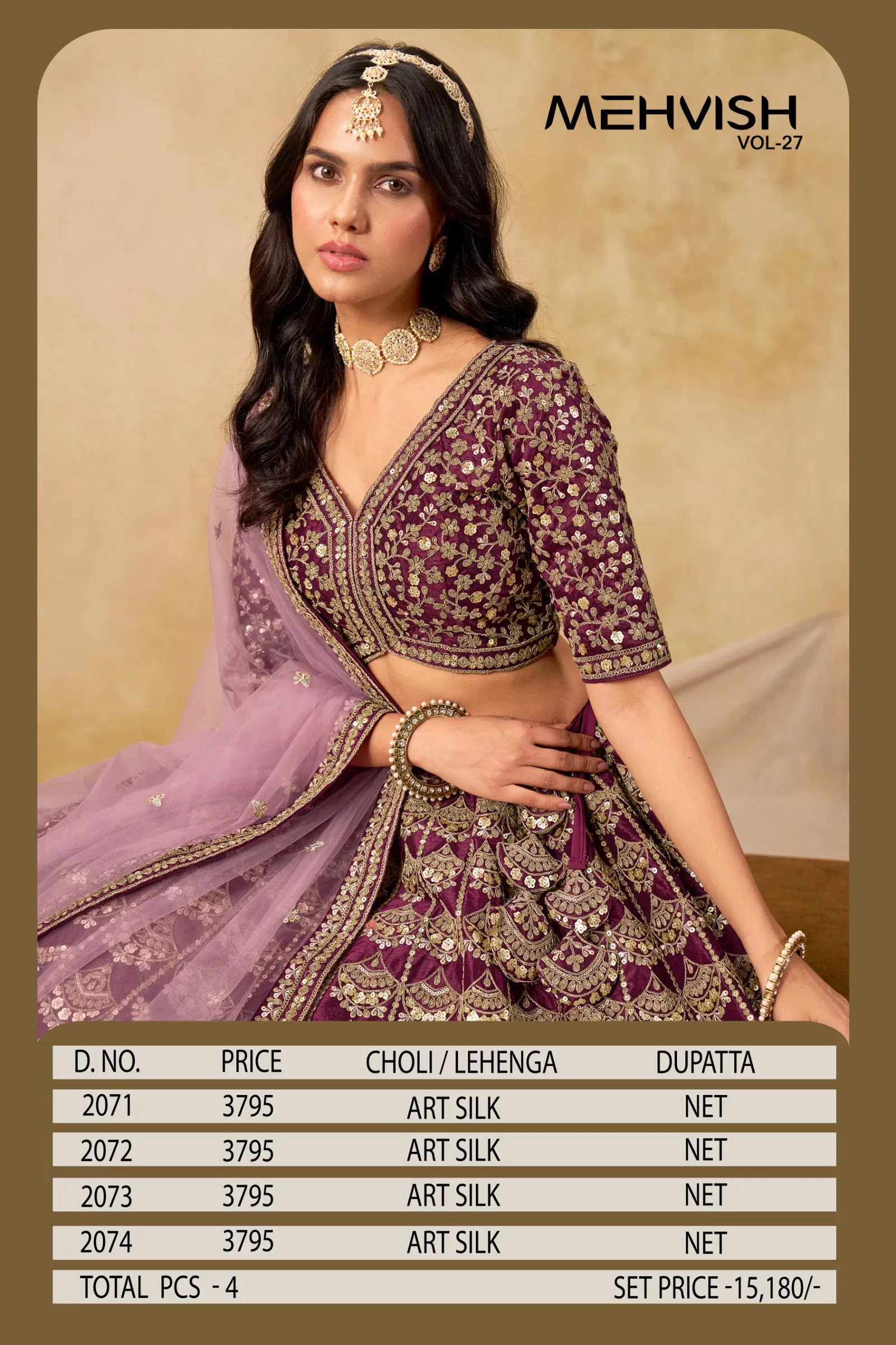 Beautiful Mehvish Vol 27 Art Silk With Work Designer Lehenga Choli Collection Wholesale 2026