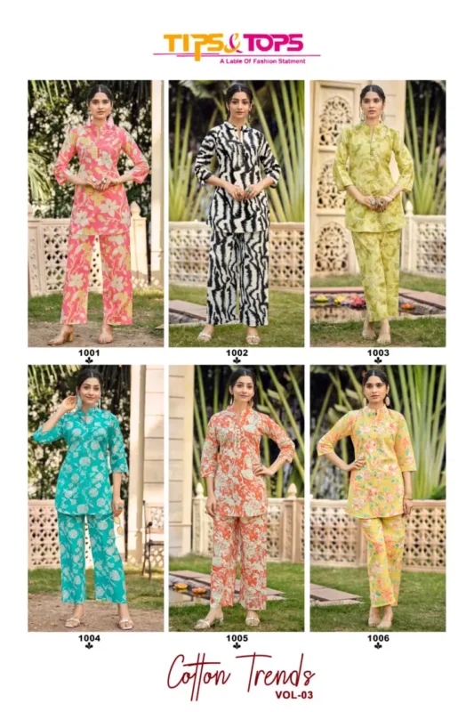 Launching Tips And Tops Cotton Trends Vol 3 Cotton Print Co Ord Set Collection Wholesale 2026