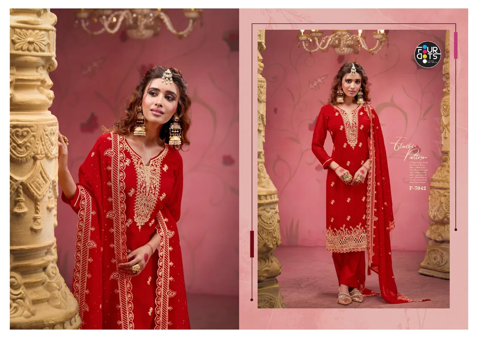 Stylish Four Dots Selah Glass Organza Crush Work Designer Dress Material Wholesale 2026