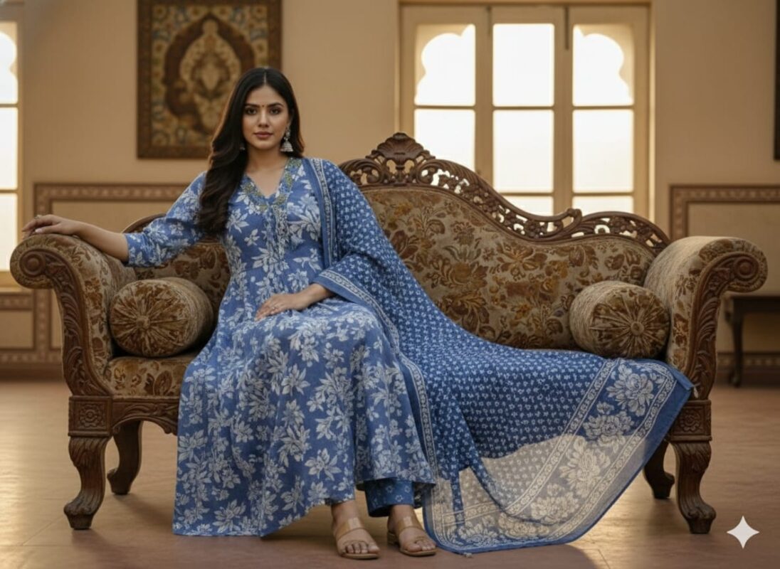 Latest Dnp Zini Flower Print Cotton kurta With bottom And Dupatta Collection Wholesale 2026