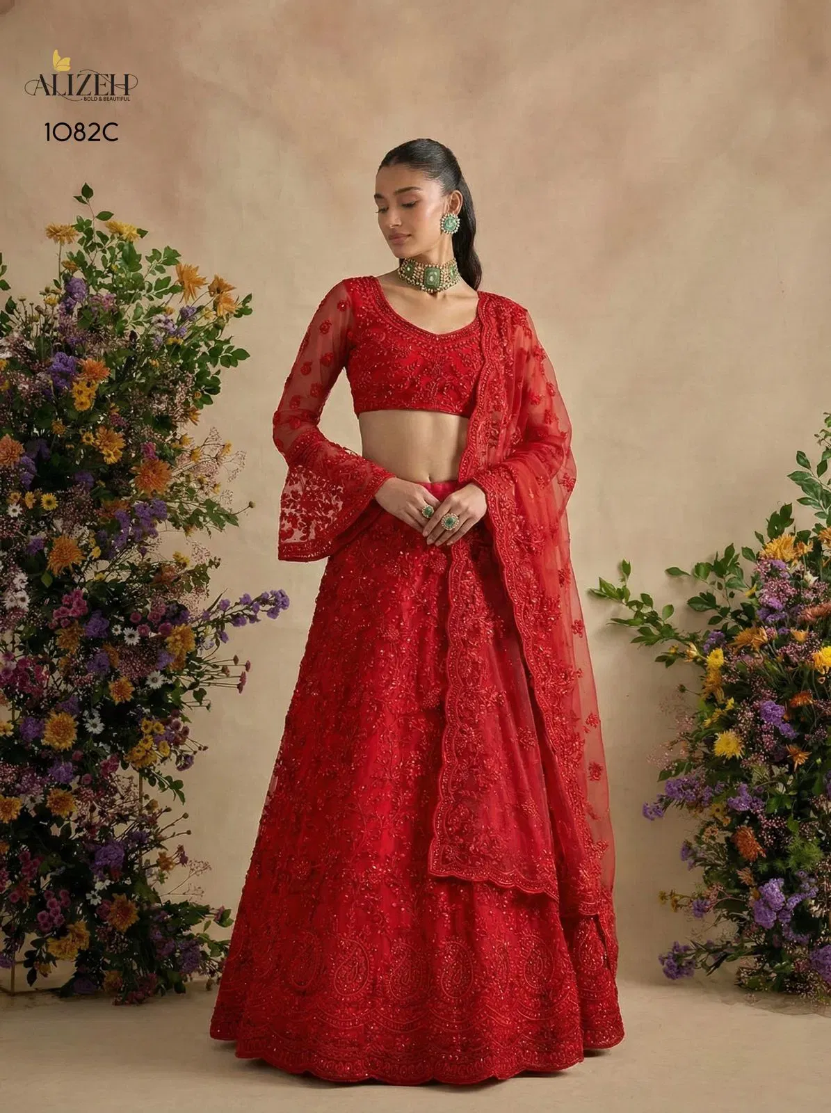 Beautiful Alizeh 1082 Colours Butterfly Net Designer Lehenga Choli Collection Wholesale 2026