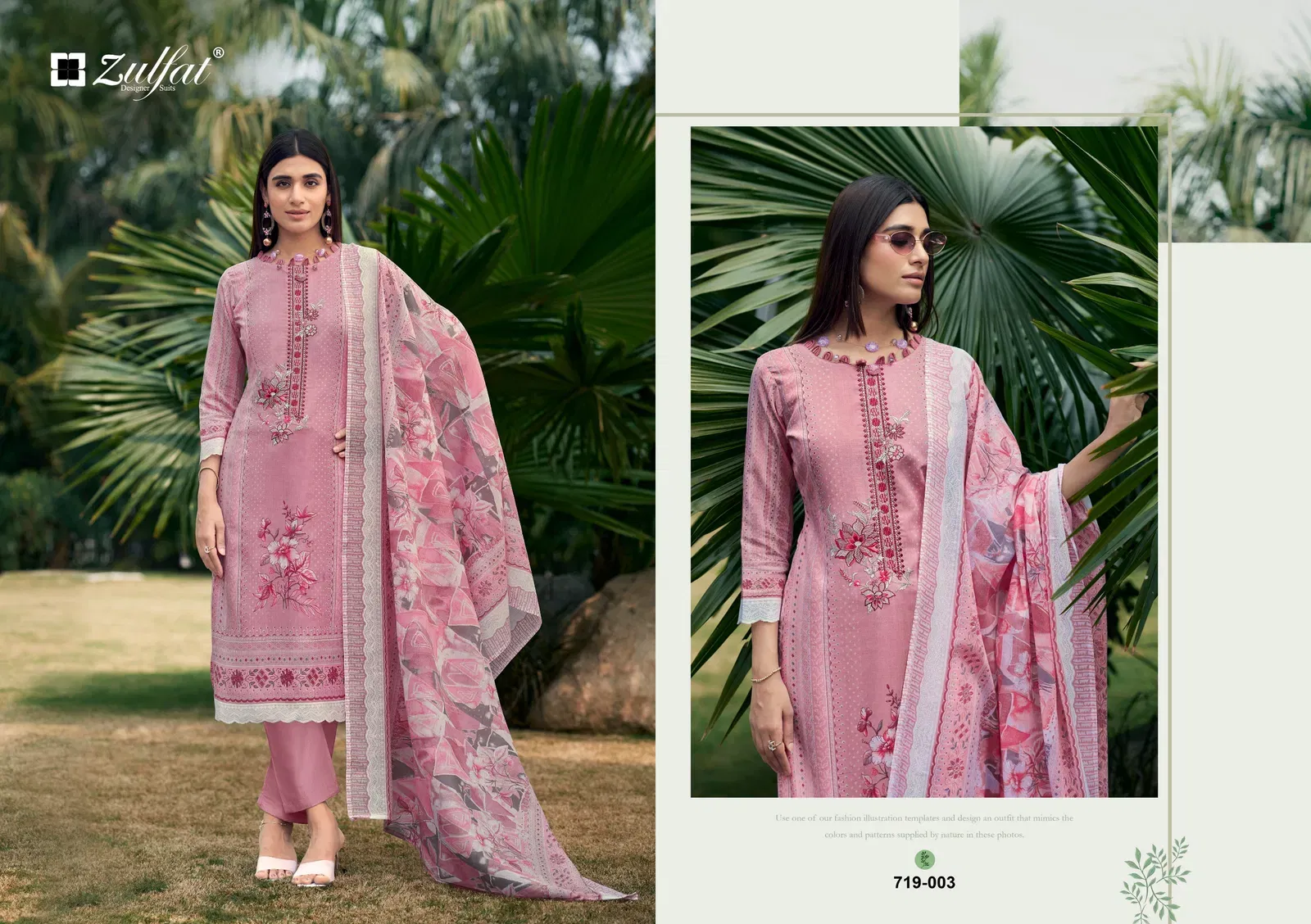 Beautiful Zulfat Firdaus Vol 2 Cotton Embroidery Dress Material Collection Wholesale 2026