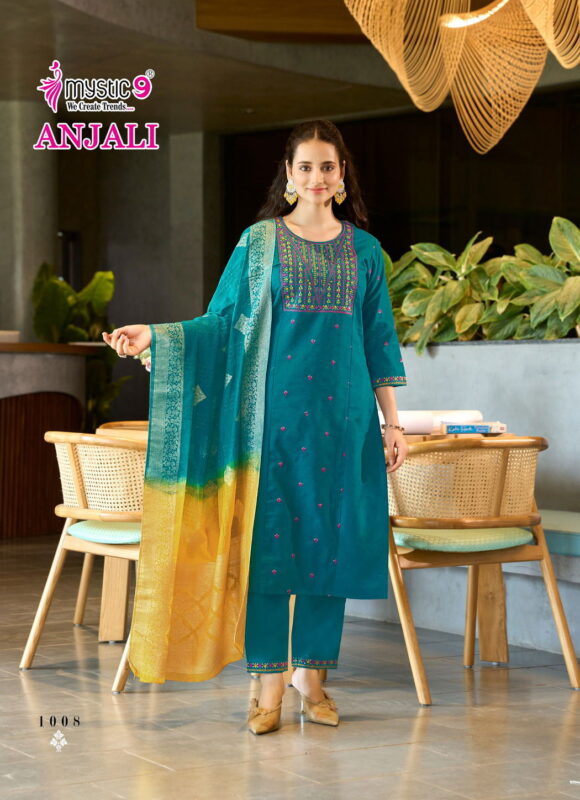 Buy Mystic 9 Anjali vol 1 Premium Gadhval Dobby Top With Bottom And Dupatta Collection Wholesale 2026