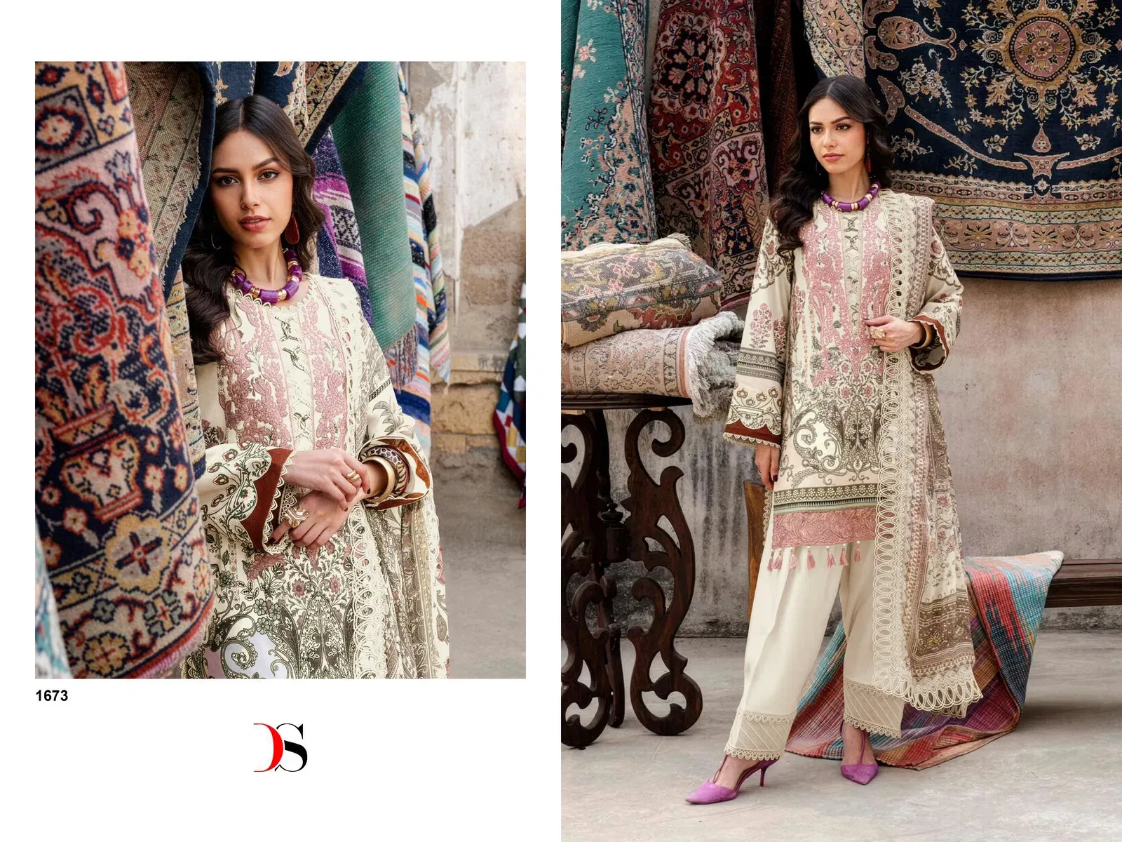 Buy Deepsy Jade Bliss Lawn 25 Vol 4 Chiffon Dupatta Cotton Pakistani Suits Wholesale 2026