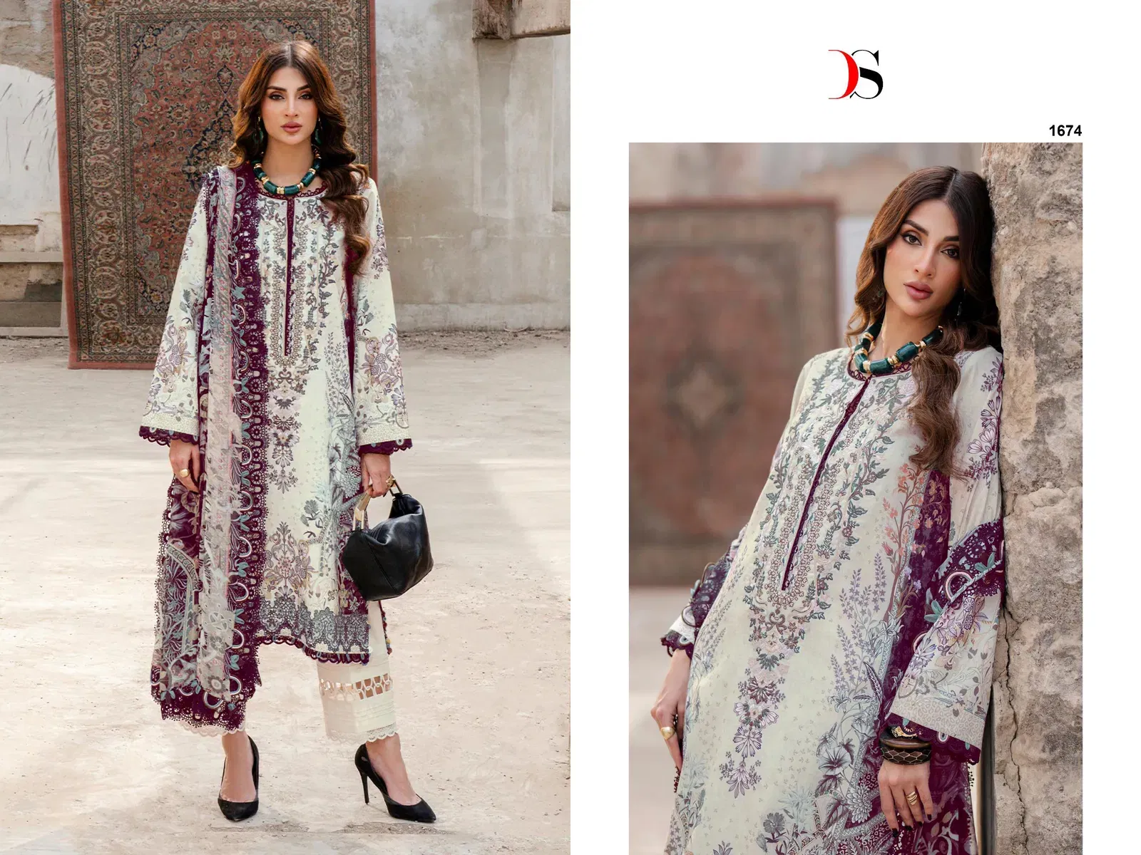 Buy Deepsy Jade Bliss Lawn 25 Vol 4 Chiffon Dupatta Cotton Pakistani Suits Wholesale 2026
