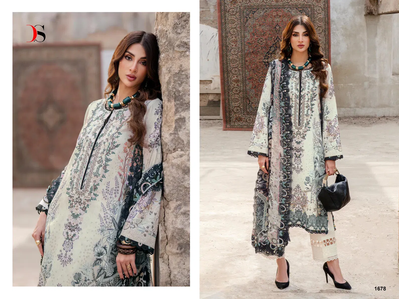 Buy Deepsy Jade Bliss Lawn 25 Vol 4 Chiffon Dupatta Cotton Pakistani Suits Wholesale 2026